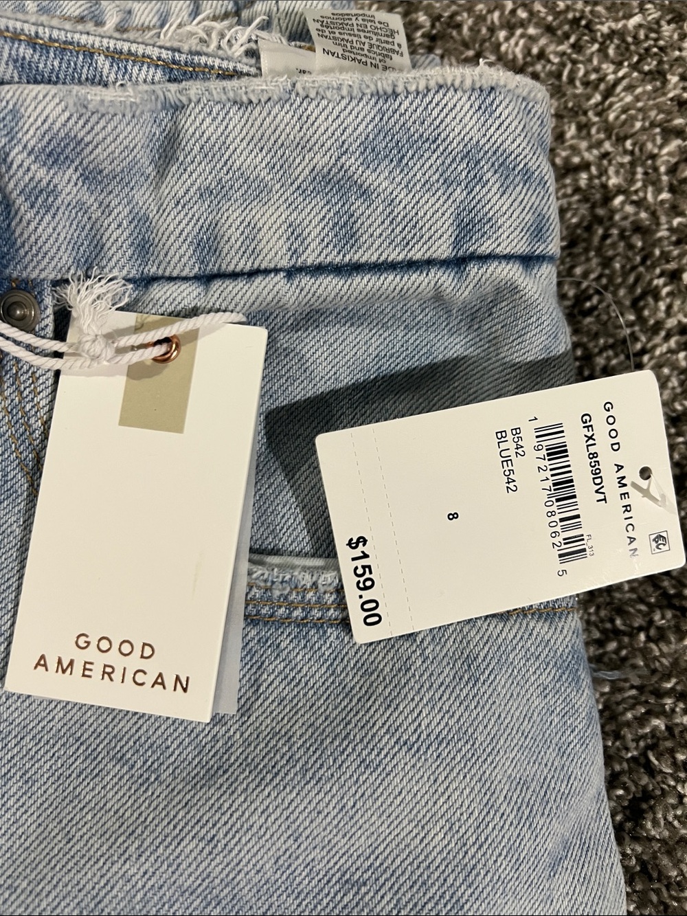 Good American Light Blue Flare Jeans